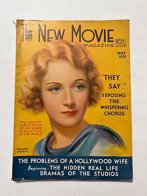 NEW MOVIE May 1931- MARLENE DIETRICH Garold Lloyd Garbo Gary Cooper Jean Harlow • $58