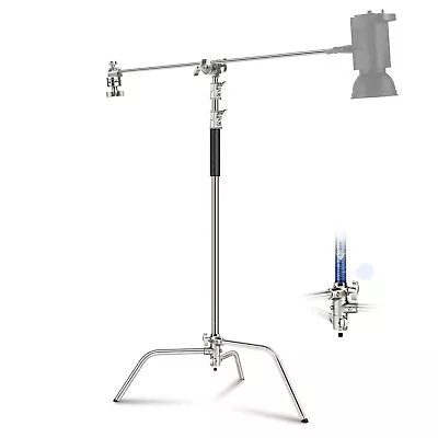 NEEWER C Stand With Boom Arm Pro 100% Stainless Steel Max Height 10.8ft/330cm • £191.99