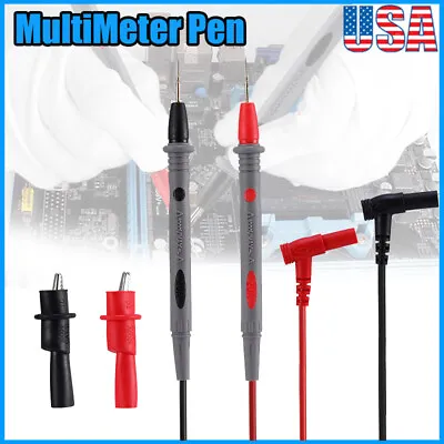 20A Digital MultiMeter Lead Test Pen Probe Wire Voltage Cable Meter Pen Universa • $6.75