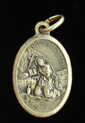 Vintage Mary Magdalene Medal Religious Holy Catholic Saint Martha • $11.99