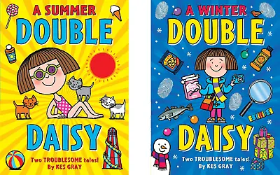 Daisy And The Trouble With… Summer + Winter Double Books Bundle Pair Kes Gray • £7.19