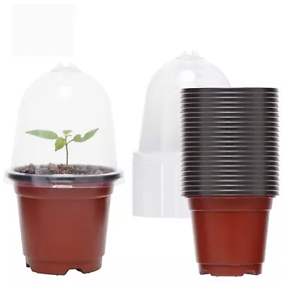 Plant Nursery Pots With Humidity Dome Reusable Seed Starter Pots With Draina... • $22.32