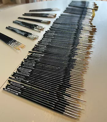 Lot Of 158 Loew Cornell La Corneille 7000 Series Artist Paint Brushes Asstd. • $575