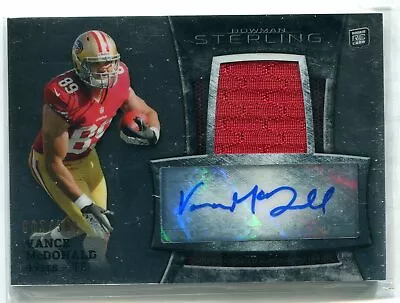 2013 Bowman Sterling Vance McDonald JERSEY RELIC AUTO RC 3/361 49ERS • $3.99