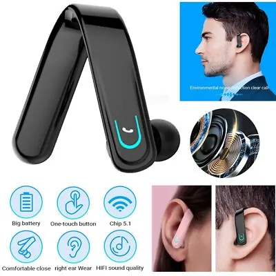 £10.99 • Buy Wireless Bluetooth 5.1 Headset Sports Ear-hook Handsfree Driving Car Headphones