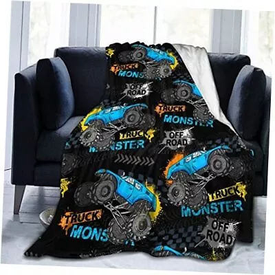  Monster Truck Cars Throw Blanket Ultra Soft Warm All Season 60 X50  Truck 05 • $47.98