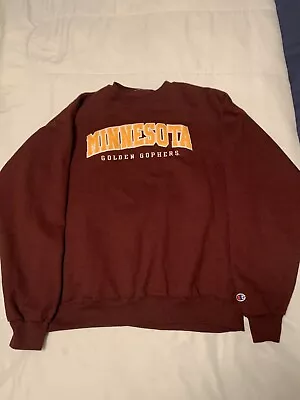 Minnesota Gophers Stitched Logo Sweatshirt Maroon Size Large • $14