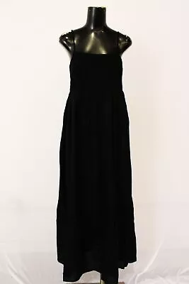 GAP Women's Maternity Smocked Cami Square-Neck Maxi Dress CG2 Black Small  • $11.99