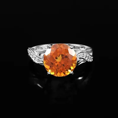 Natural Ceylon Padparadscha Sapphire 925 Silver Handmade Ring Birthday Gift • £114.95