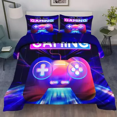 Gamer Bedding Set Queen Size Game Console Comforter Sets For Boys Girls Kids 3PC • $47.33