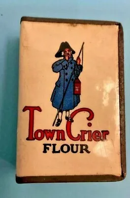 Antique Vintage Advertising Match Sleeve Lighter Safe Holder Town Crier Flour • $48