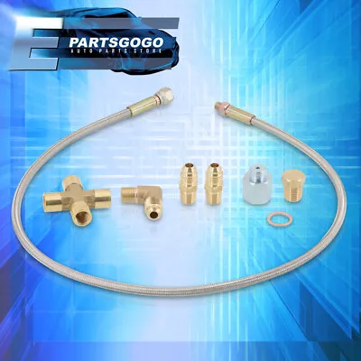 36  92MM T3 T4 T3/T4 T04B T04E Braided Turbo Turbocharger Oil Feed Send Line Kit • $11.99