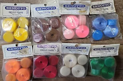 NOS Benotto Cello Tape  Vintage Drop Bar Handlebar Tape Blue Red Brown Pink • $15