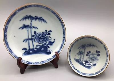 Nanking Shipwreck Cargo Batavian Bamboo & Peony Pattern Tea Bowl & Saucer • £200