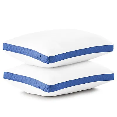 Gusseted Pillow Set Of 2 Bed Pillows Neck Support Side & Back Sleepers Pillows   • $30.71