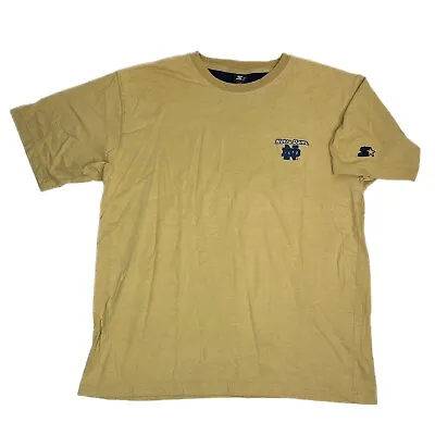 Vintage 90's Starter Notre Dame Fighting Irish Embroidered Logo T Shirt Size L • $9.88
