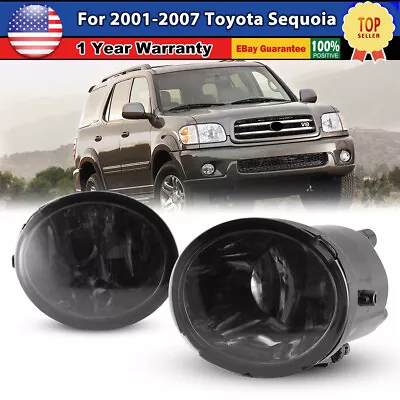 For 00-06 Toyota Tundra 01-07 Sequoia Fog Lights W/Wiring Kit Switch Smoke Lens • $41.99