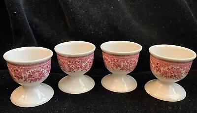 4 Vintage Villeroy & Boch Fasan Red Single Egg Cups 2 Inches Tall • $12