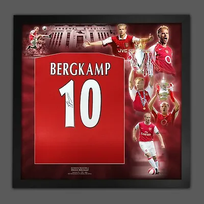 £247.49 • Buy Dennis Bergkamp Signed Arsenal Football Shirt In A Frame Picture Mount Display
