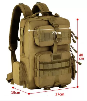 Tactical Molle Shoulder Backpack Outdoor Rucksack Camping Travel Hiking Bag 30L • $76.22