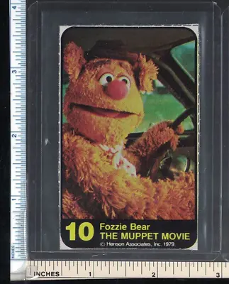 MUPPET MOVIE #10 Fozzie Bear Rare 1979 Jim Henson Hand Cut Trading Card VG Cond • $4.99