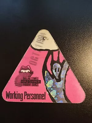 1994 ROLLING STONES Red Voodoo Lounge Working Personnel Pass - Unused • $25