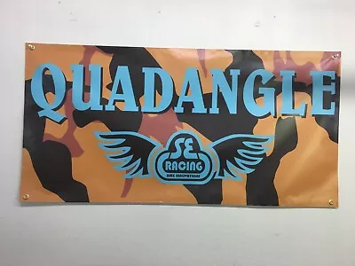 Quadangle Se Logo  BMX HELLTRACK VANS HUTCH HARO Mancave   BANNER 4ft X 2ft • $35