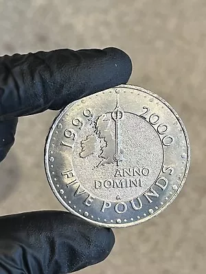 UK Royal Mint 1999-2000 £5 Five Pound Coin.  Millenium Anno Domini • £15