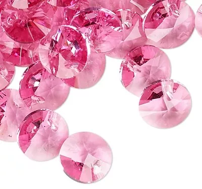 Drop 12 Swarovski 6mm Xilion Rivoli Rose Crystal Mini Disc Drop Beads (6428) * • $9.93