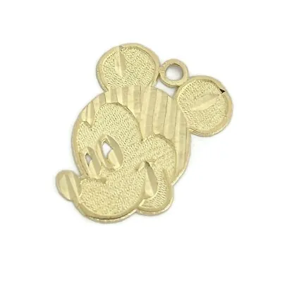 Vintage Mickey Mouse Necklace Pendant Bracelet Charm 10K Yellow Gold 2.25 Grams • $295