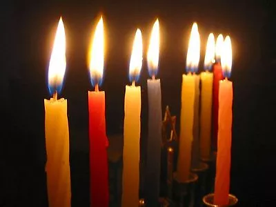 44 COLOURED Chanukah CANDLES........ Jewish Judaica Hannukah Box Menorah Lights  • £8.50