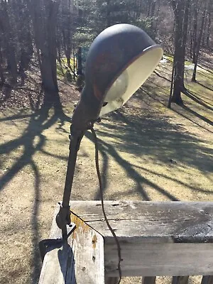 Vintage Industrial Shop Light Drafting Adjustable Swing Arm Lamp Green Works • $99