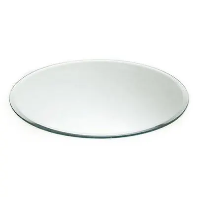 Mirror Candle Coasters Plate 20cm Bevelled Edge Contemporary Style • £6.79