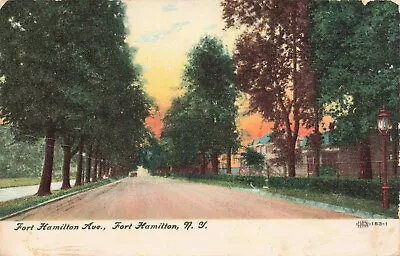 Fort Hamilton Avenue Fort Hamilton New York Vintage PC Posted 1908 • $2.49