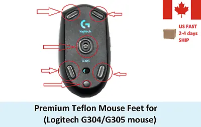Premium Teflon Mouse Feet Skates For Logitech G304 G305 - Ship Fast DIY Gaming  • $6.50