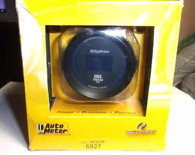 Autometer 6927 COBALT 2-1/16  DIGITAL OIL PRESSURE Gauge With Sender 0-100 PSI • $121.99