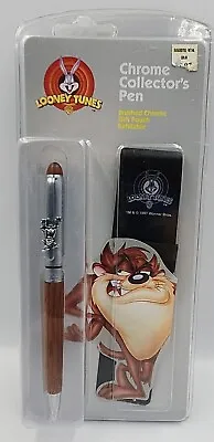 $16.65 • Buy Vintage Looney Tunes Taz Chrome Collector's Pen & Gift Pouch Wb Sealed