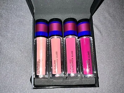 NEW MAC Cosmetics IRRESISTIBLY CHARMING Pink LIP GLOSS SET & BOX Dazzleglass  • $59.95