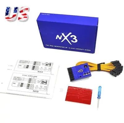 NX3 Fixed-Wing 3 Axis Gyro Flight Controller Autobalance Stabilizer For RC Plane • $20.35