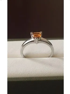 £18.95 • Buy Sterling Silver 14K Gold Plated Madeira Citrine (0.75Ct) Ring - Size L