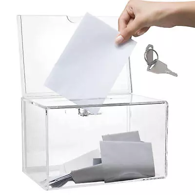 Voting/election Box Acrylic Convenience Suggestion Box Transparent Opinion Box • $35.15