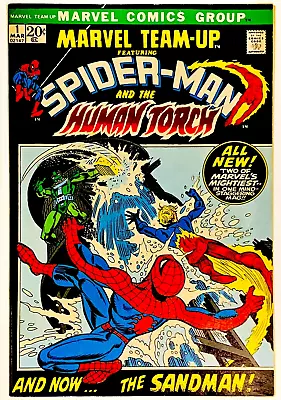 Marvel Team-Up #1 1972 Spider-Man Human Torch 1st App Misty Knight COMPLETE VF • $129