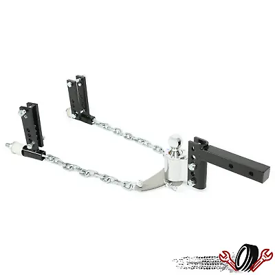 Powder Coated & Chrome Weight Distribution Hitch For 4  Drop/rise 2-5/16  Ball • $215