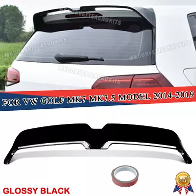 Rear Spoiler Top Roof Wing For VW Golf MK7 MK7.5 14-20 Glossy Black OTG Style • $69.84