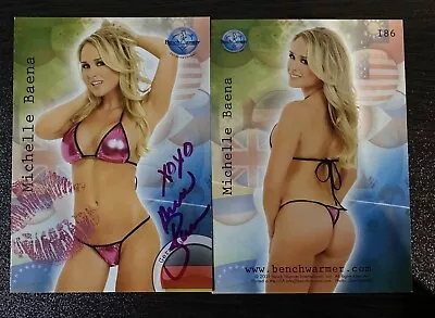 2009  Benchwarmer International Card Michelle  Baena Kiss Print And Signed • $15