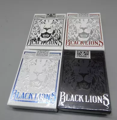 DAVID BLAINE 4 Black LIONS In BLUE RED BLACK Playing Card Decks NEW/SEALED • $57