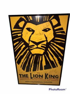 $149.99 • Buy The Lion King Cast Signed Broadway Musical Poster Window Lobby Card