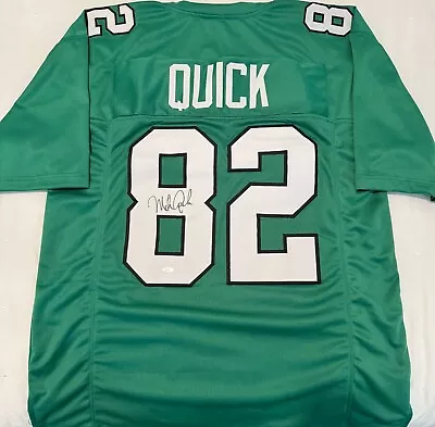 Mike Quick Signed Philadelphia Eagles Kelly Green Custom Jersey - Schwartz COA • $89.10