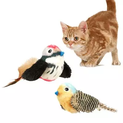 Cat Toys Chirping Birds Interactive Cat Kicker Lifelike Indoor Cat Exercis 4E3W • £4.68
