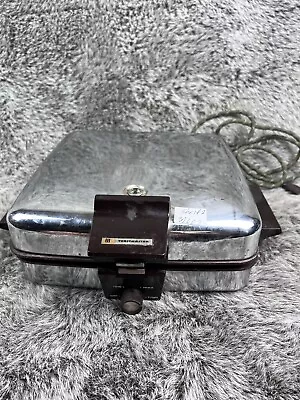 VTG Toastmaster Waffle Maker Griddle Chrome Reversible Plates 259  WORKING • $29.62